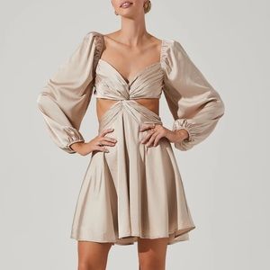ASTR the label Cutout Long Sleeve Mini Dress